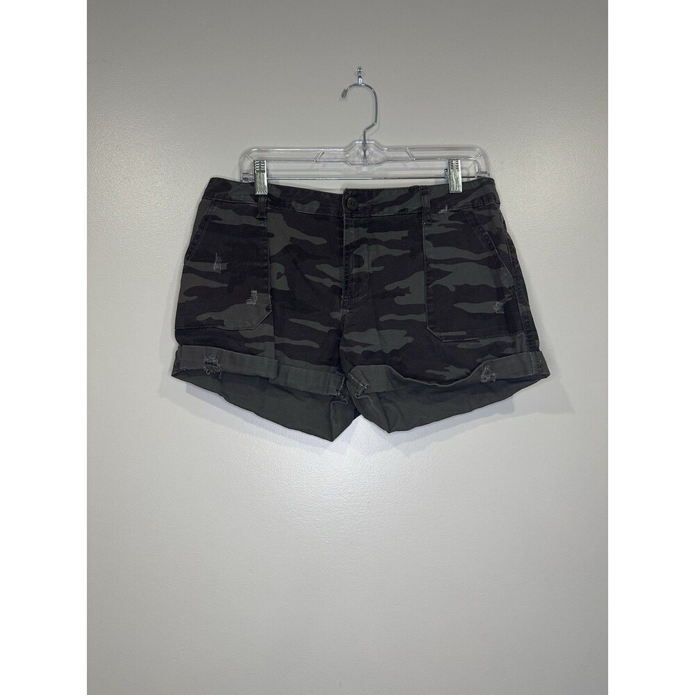 Sanctuary Womens‎ Utility Shorts 28 Poplin Cuffed Distressed Streetwear Casual